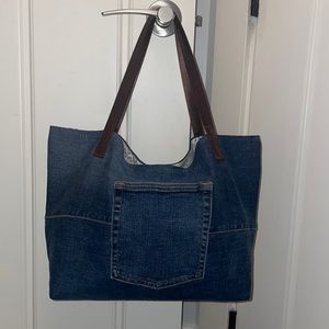 Handmade jeans tote